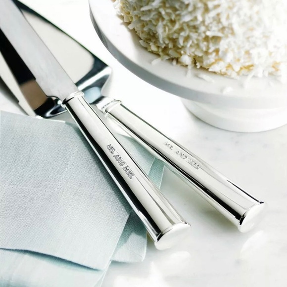 KATE SPADE New York Darling Point Set Mr & Mrs cake and knife server wedding set - Picture 1 of 7